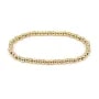 Bracelet Perles Dorées rond 4mm - Elastique x 1pc