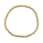 Bracelet Perles Dorées rond 4mm - Elastique x 1pc
