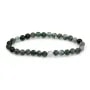 Pulseira de Ágata Musgo redonda 6mm - Elástico x 1 unidade