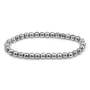 Hematite silver round 6mm bracelet - Elastic x 1pc