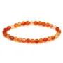 Pulsera de Cornalina redonda de 6 mm - Elástica x 1 pieza