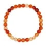 Pulsera de Cornalina redonda de 6 mm - Elástica x 1 pieza