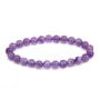 Pulsera de Amatista redonda de 8 mm - Elástica x 1 ud.
