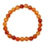 Pulsera de Cornalina redonda de 8 mm - Elástica x 1 ud.