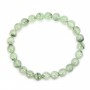 Bracelet Préhnite rond 8mm - Elastique x 1pc