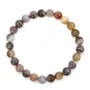 Bracelet Agate du Botswana rond 8mm - Elastique x 1pc