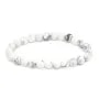 Bracelet Howlite rond 8mm - Elastique x 1pc