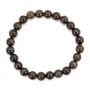 Bronzite round 8mm bracelet - Elastic x 1pc