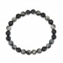 Bracelet Oeil d'Aigle rond 8mm - Elastique x 1pc