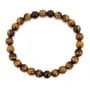 Pulsera Ojo de Tigre redonda 8mm - Elástica x 1ud