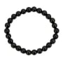 Bracciale in ossidiana tonda 8mm - Elastico x 1pz