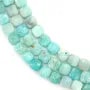 Amazonite bleu, de forme carré facettée 8mm x 39cm