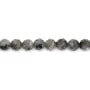Faceted Larvikite round beads 3mm x 39cm