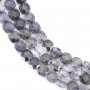 Cordierite (Iolite) quadrato sfaccettato 6mm x 39cm