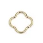 Anillo soldado trébol 10mm - Baño de oro x 1ud.