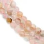 Agate fleur de cerisier rond 6mm x 38cm