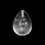 Rock crystal pendant, semi-drilled, drop-shaped, 15x20mm x 1pc