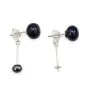 Earring Back for semi pierced earrings - Silver 925 x 2pcs