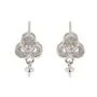 Clous d'oreilles noeud celtique pour semi percée 9x16mm - oxyde zirconium & Argent 925 rhodié x 2pcs
