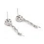 Orecchini a perno fiore infinito per foro parziale 7x25mm - zirconi cubici & Argento 925 rodio x 2pz
