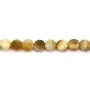 Tigerauge Gold, flache runde facettierte Form, 4mm x 40cm