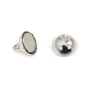 Verschluss mit magnetischem runden 925er rhodiniertem Silber 8mm x 1 Stk.