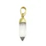 Bergkristall-Anhänger Spitze - vergoldet - 6x16mm x 1 Stk.