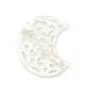Madreperla bianca con motivo a luna decorato 23x27mm x 1 pezzo