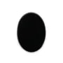 Onice nero cabochon ovale piatto 13x18mm x 1pz