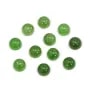 Cabochon Nephrit-Jade aus Russland, rund, 5mm x 1 Stück.