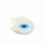 Nácar blanco pez nazar boncuk 12x17mm x 1pc