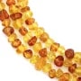 Amber honey cognac baroque 6-7mm x 38cm