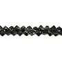 Spinello nero a forma di losanga sfaccettato 7-8mm x 21cm