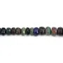 Opale éthiopienne noire traitée rondelle facetté dégradé 3.5-5.5mm x 40cm