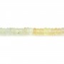 Préhnite multicolore dégradé rondelle heishi 5-6mm x 40cm