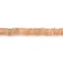Pierre de lune arancione a fettina heishi 4-5mm x 40cm