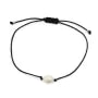 Pulseira de cordão com pérola de água doce branca
