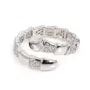 Anello regolabile decorato con pavé semiprecioso per semiprecious - zircone cubico e Argento 925 rodio x 1pc