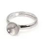 Anillo ajustable para semi perforado - Plata 925 rodinada x 1ud