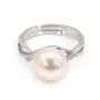 Anillo ajustable entrelazado para semi perforado - circonia cúbica y Plata de ley 925 rodinada x 1ud.