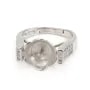 Anello spesso regolabile coupelle fiore per semi percé - ossido di zirconio & Argento 925 rodio x 1pc