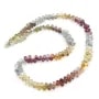 Zaffiro multicolore, a forma di briolette sfaccettata 3x5mm x 40cm