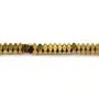 Golden hematite faceted square roundel 1.2x2mm x 39cm