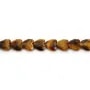 Oeil de Tigre coeur facetté 8mm x 38cm