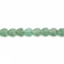 Quartz Aventurine (Green Strawberry) faceted heart 8mm x 38cm