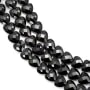 Obsidian facettiertes Herz 8mm x 38cm