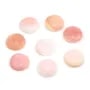 Cabujón de concha rosa redondo de 6 mm x 2 piezas.