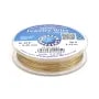 Fio encordoado de 19 fios revestido a nylon plaqué ouro 24 quilates 0.45mm x 9.15m