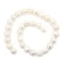 Freshwater cultured pearls, white, oval/irregular, 11-13mm x 37cm