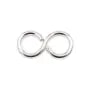 Spacer 925 silver open infinity 6x13.5mm x 2pcs